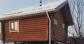 Баня из оцилиндрованного бревна под ключ в Киржаче - от 132457 рублей
